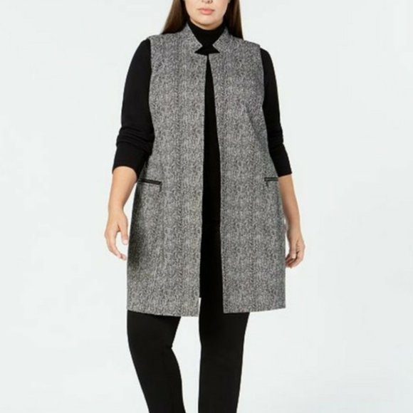 Calvin Klein Plus Size 18W Long Sleeveless Vest - Picture 9 of 9